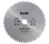 kwb Firewood sheet CV for construction and table saws 595122 (500 x 30 mm, 56 teeth, coarse tooth)