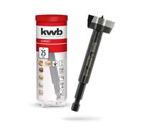 kwb Forstner Bit, Ø 25 mm, Cup Drill Bit (for Wood, Forged Drill Head, Special Grinding, Fast, Tear-Free Drill Holes, 4-Sided Ground Centre Point, Durable, for Cordless Screwdrivers & Drills)