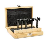kwb Forstner bit set 5-piece (15-35 mm, 88 mm length, hex shank, tear-free drill holes, durable, for hardwood/softwood, incl. wood case)