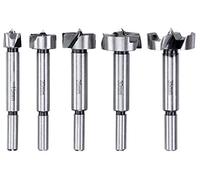 KWB FORSTNER Drill BIT Set, 5-Piece for Wood 15-35 MM with Reduced Shank, for Hard and SOFTWOOD