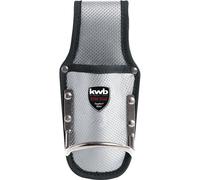 KWB Knife Bag with Hammer Holder - Silver/Black Nylon Tool Pouch with Hammer Holder and Metal Clip for Belt
