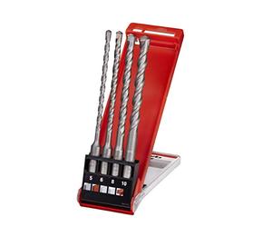 kwb HB 44 SDS Plus Hammer Drill Bit Set, 4-Piece Kit for Concrete and Masonry