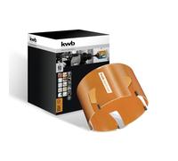 kwb Hole Saw Ø 90 Mm With High-Temperature Brazed, Diamond-Ground Teeth, Fast Chip Removal, 6 Mm Centre Drill for Universal Use