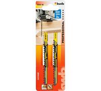 kwb Jigsaw Blades for Wood Made Of Flexible Hcs Steel With Single-Cam Shank (T-Shank), Single tooth, Optimum Sawdust Transport, Long-Lasting Sharpness, Polished Surface, for Fine Cuts