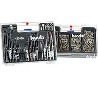 kwb KRAFTIXX 300-piece Bit, Plug, Drill, and Case Set with Bits, Wood Drills, Metal Drills & Masonry Drills - Various Universal Plugs from 5 - 10 mm