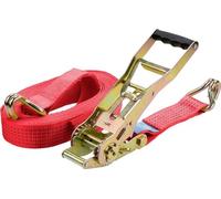 kwb Lashing Strap 9 M X 50 Mm, Made Of Hard-Wearing Polyester Strap, With Long-Lever Pull-Down Ratchet and Test Plate, Hook, Tüv / Gs Tested