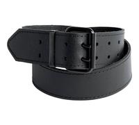 KWB LEATHER BELT, 115 cm, BLACK, DOUBLE-PRONG BUCKLE, FOR TOOL BAGS, JEANS, AND MORE