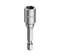 kwb Magnetic Bit Socket, 8 mm, TQ 60 Steel, 1/4 Inch Hex Shank, ISO 1173, for External Hex Screws