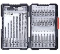 KWB Masonry Drill & Screwdriver Bit Set 33 Piece Quick Change Hex Shank