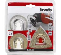 KWB Multi Tool Set for Tile And Mortar Repair 3-Piece 708600 Multi Tool Set