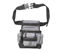 KWB NYLON TOOL BELT WITH NAIL POCKET, LARGE AND SMALL POCKETS, HAMMER LOOP, AND CARABINER HOOK LOOP, 19 X 8.5 X 21 CM