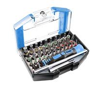 kwb One for All 35-Piece Bit Box - Includes Bits, Quick-Change Bit Holder with Magnet, and Handle in Sturdy Plastic Box with Belt Clip