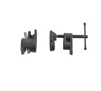 kwb Pipe Screw Clamp 2 Pieces, Black, for Steel Pipes/Double Nipple 1/2 inch, Gluing/Jamming Table Tops, River Tables, Doors & Cabinets