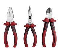 kwb Pliers Set 3-piece polished carbon steel anti-glare grip