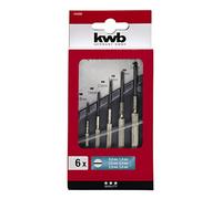kwb Precision Slotted, Flathead Screwdriver Set for Fine Mechanics, Mini Screwdrivers for Watchmakers, Precision Mechanics, Tool Set in Storage Box, with Grip Surface and Metal Cap
