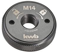 kwb Quick Release Nut for Angle Grinder M14, Quick Release for Cutting Discs from 115-230 mm, Tool-Free Change without Key