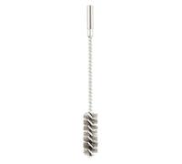 kwb Round wire brush/ cylindrical brush fine, corrugated, steel wire, Ø 38 mm for metal and stone, wire brush for drilling machine incl. 8 mm round shaft, tube brush for kettle/heater, 1 piece