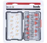 kwb router set 12-piece Carbide-tipped 8mm shank diameter 757295