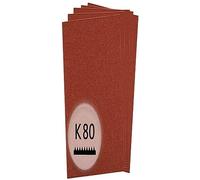 kwb Sandpaper Sheet 230X280 Mm Made Of Corundum With Grit 80, Good Gluing and Robust Paper Backing for Coarse Sanding Of Wood and Metal