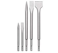 KWB SDS-Plus Chisel Set for Rotary Hammer - 5-Piece Stone and Concrete Chisel Set in Plastic CASE