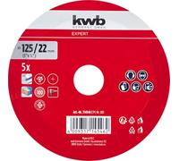 KWB Set of 5 Zirconium Fibre Discs 125 GR100