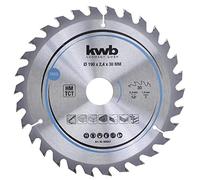 kwb TCT Circular Saw Blade, Ø 190 x 30 mm, 30 Teeth | TCT teeth with ATB grind | medium tooth pitch | for softwood, hardwood, blockboard and chipboard
