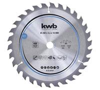 KWB CIRCULAR SAW BLADE 200 X 16 MM - FAST CUTTING, SUITABLE FOR SOFTWOOD, HARDWOOD, AND PANELS