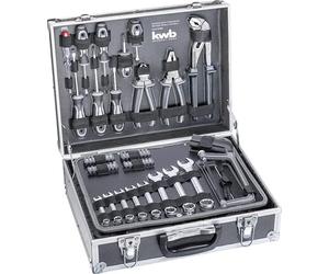 kwb tool Case Made Of Robust Aluminium incl. 199-Piece High-Quality tool Set As Perfect Basic Equipment for The Household, Workshop or Mobile Use