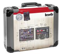 kwb Toolbox 51-piece set sturdy aluminium case for portability