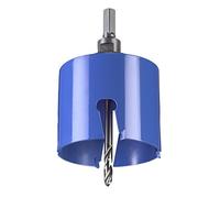 kwb Universal Hole Saw - 80 mm Diameter Size, Extra Sharp Carbide Teeth, 8 mm Center Drill