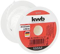 kwb White Mason's Line, 50 Meters, for Masonry and Paving Work, 2mm Thickness, Multi-Purpose String