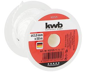 kwb White Mason's Line, 50 Meters, for Masonry and Paving Work, 2mm Thickness, Multi-Purpose String