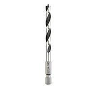 kwb Wood Drill Ø 4 Mm With 1/4" Hexagonal Shank and Bright-Ground Spirals for Precise Drilling