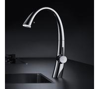 KWC Zoe Pull Out Kitchen Mixer Tap with LED Light - Chrome
