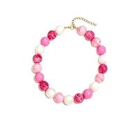 KWCHULEIV Colorful Chunky Beaded Necklace for Women | 20mm Large Resin Bead Statement Choker with Adjustable Extender，Trendy Boho Summer Beach jewellery, Birthday Gift for Her