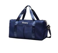 KWCLTH Personalised Sports Fitness Duffel Bag Custom Text Embroidery Travel Bag Custom Name Wet/Dry Separation