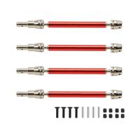Kwedfgo CV Kit 4pcs Front/rear Slider CVD Driveshaft Set For 1/10 For ARRMA 4s For Outcast For Kraton V2 Upgrade Part Drive Shaft(Red)