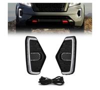 Kwedfgo For Nissan For Navara NP300 For Frontier 2020 2021 Waterproof Turn Signal Yellow DRL Led Daytime Running Driving Fog Lamp Light Work Light Spot Beam(A)