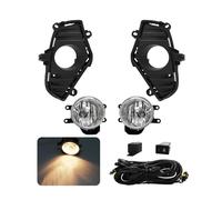 Kwedfgo For Toyota For RAV4 2019 2020 2021 Driving Auto Halogen Daylight Waterproof Daytime Running Light DRL Angel Eyes Led Work Light Spot Beam(Halogen Blub)