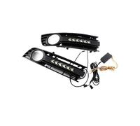 Kwedfgo Front Fog Light LED Daytime Running Light Grille Frame Car For A4 B6 2001 2002 2003 2004 2005 8E0807682 8E0807681 Work Light Spot Beam