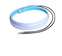Kwedfgo Headlight Lamp 2 PCS DRL 30cm 45cm 60cm Car Flexible LED Daytime Running Lights Turn Signal Lamp Headlight Waterproof White Red Yellow Blue(Ice Blue Yellow,45cm)