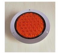 Kwedfgo Rear Light Assemblies 2Pcs 12V 24V For Cars Chrome Round Trailer Taillight LED Tractor Rear Light Truck Brake Light Turn Signal Reversing Lights(Amber)