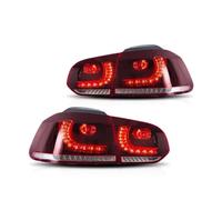 Kwedfgo Rear Light Assemblies Car Accessories LED Tail Lights Assembly For 2008-2013 For VW For GOLF 6 MK6 For GTI 2012-2013 For Golf R Tail Lamp Full LED DRL(Red,Lhd)