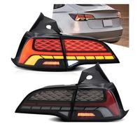 Kwedfgo Rear Light Assemblies For Tesla For Model 3 2017-2018 2019 2020 2021 2022 Modified Taillight Assembly For Full LED Rear Taillights Dynamic DRL(A)
