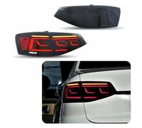 Kwedfgo Rear Light Assemblies LED Tail Lights Assembly For VW For Jetta 2015 2016 2017 2018 MK6 Start-up Animation Sequential Indicator Rear Lamps Ac(Smoked)