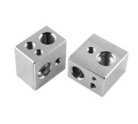 kweiny MK10 Heater Block 2 Pack for 3D Printer Hotend Fit M3 and M4 Thermistor