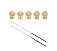Kweiny MK10 Nozzle for 3D Printer Makerbot and Extruder Cleaning Tools M7 Thread 0.4mm Brass Nozzle