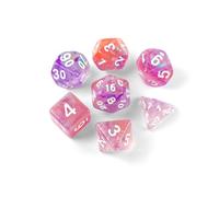 Kweiugfi 7-Piece DND Dice Set, MTG Dice Polyhedral Dice Role-Playing Games, Pathfinder, Board Games, D4 D6 D8 D10 D12 D20 D% (Blue/Red)