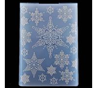 KWELLAM 3D Merry Christmas Snowflake Background Plastic Embossing Folders for Card Making Scrapbooking and Other Paper Crafts 3072503