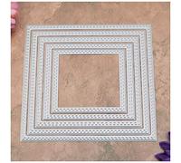KWELLAM Large Size 15cm Double Sew Thread Square Metal Die Cutting Dies for DIY Scrapbooking Photo Album Embossing